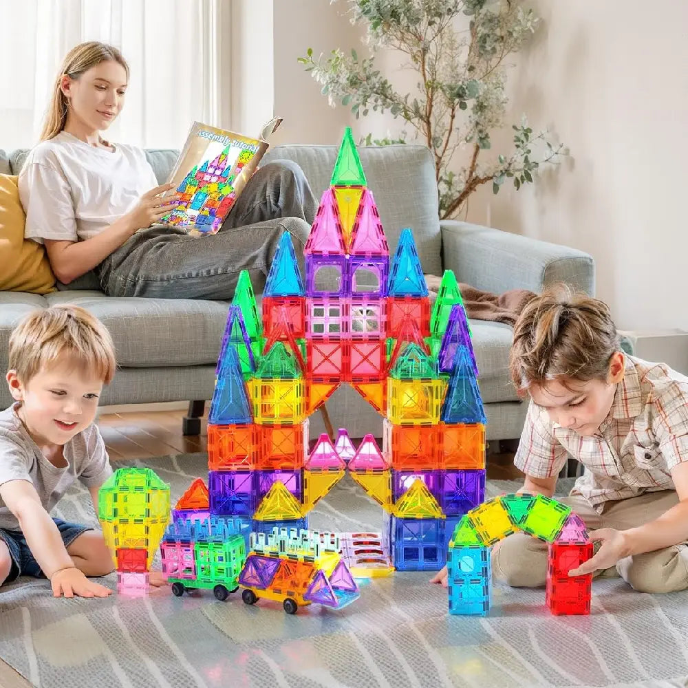 Mag-Genius Magnet Tiles Building Toy Set  143 pc thumbnail