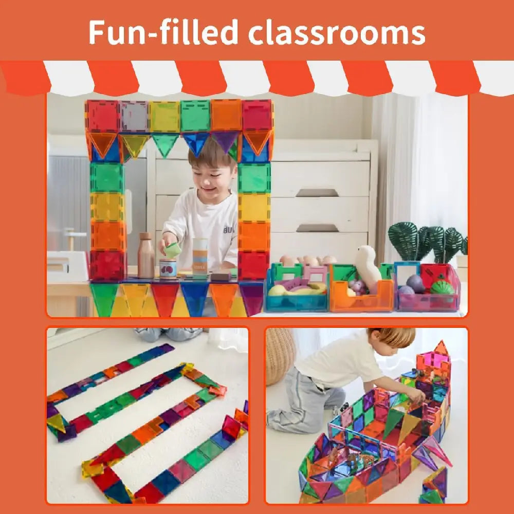 Mag-Genius Magnet Tiles Building Toy Set  143 pc thumbnail