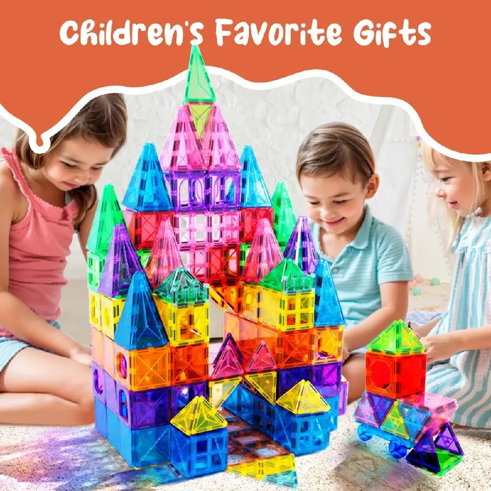 Mag-Genius Magnet Tiles Building Toy Set  143 pc thumbnail
