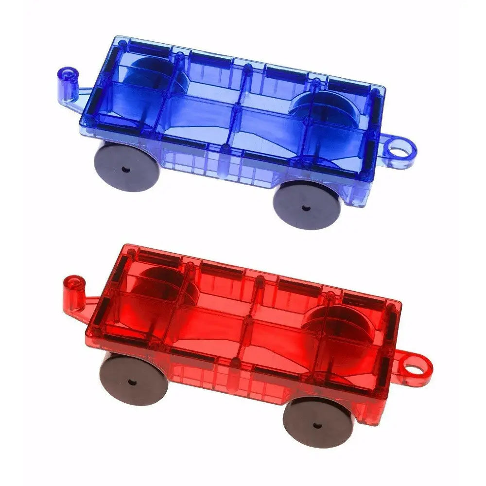 Magnet Tiles Mag Genius Building Tiles Multi-color Car Train Set 2 thumbnail