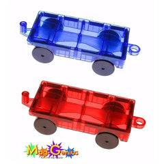 Magnet Tiles Mag Genius Building Tiles Multi-color Car Train Set 2