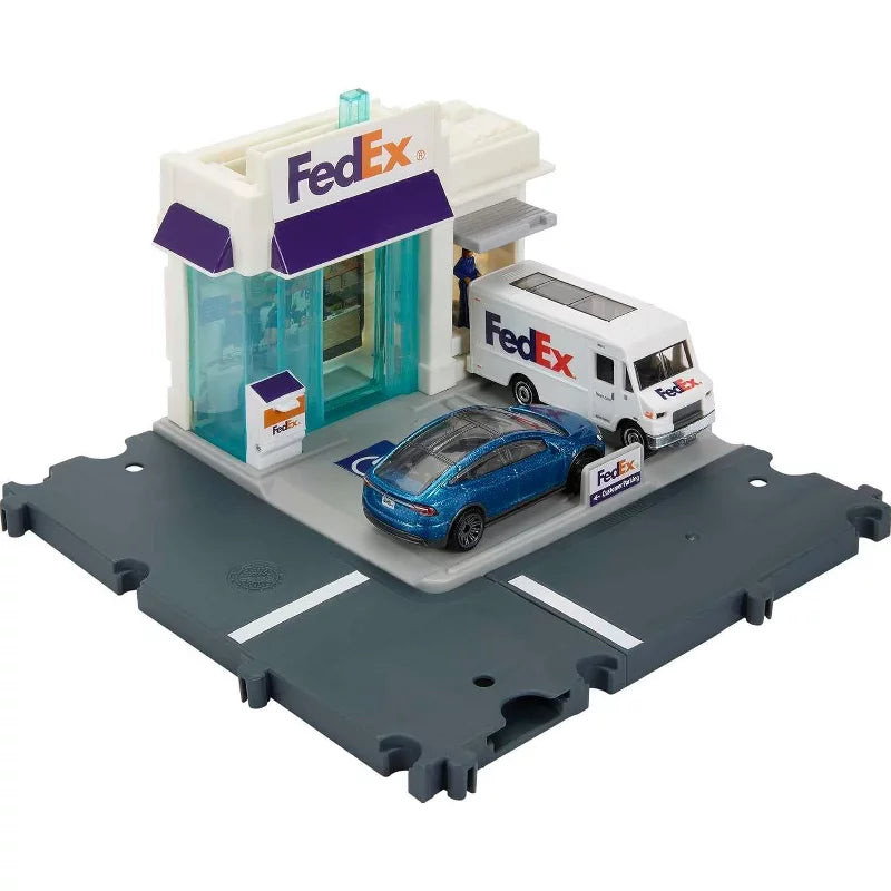 Matchbox Action Drivers FedEx Package Center w/FedEx Delivery Truck 1:64 Scale Playset thumbnail