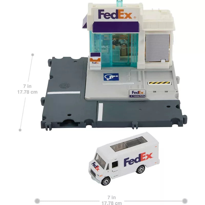 Matchbox Action Drivers FedEx Package Center w/FedEx Delivery Truck 1:64 Scale Playset thumbnail