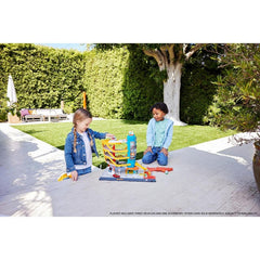 Matchbox Action Drivers Transportation Center with a 1:64 Scale Taxi, Boat & Helicopter Plus a Food Vendor Accessory