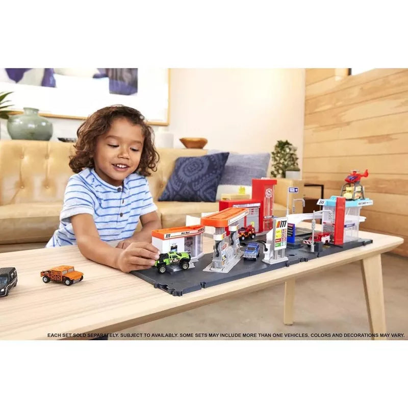 Matchbox Cars Playset, Action Drivers Helicopter Rescue with 1:64 Scale Toy Ambulance & Helicopter thumbnail