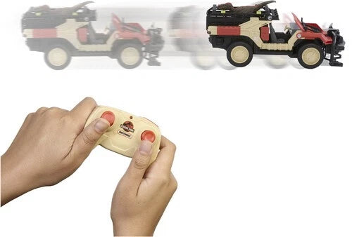 Matchbox RC Jurassic World Dino Catcher Truck with Remote Control, Dinosaur Figure, Interactive Chase Features, and Adventure Playset for Kids thumbnail