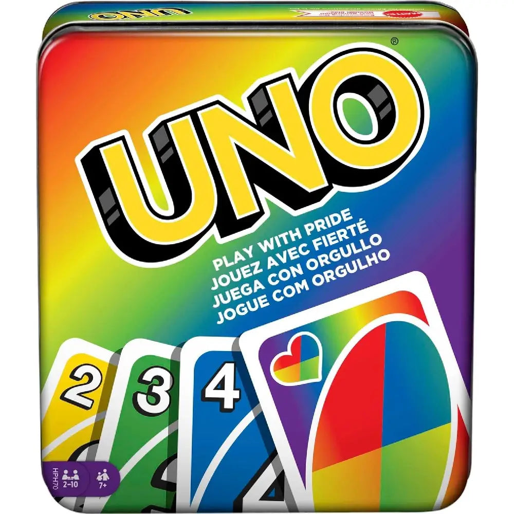 Mattel Games UNO Play with Pride Card Game in Collectible Tin Box, thumbnail