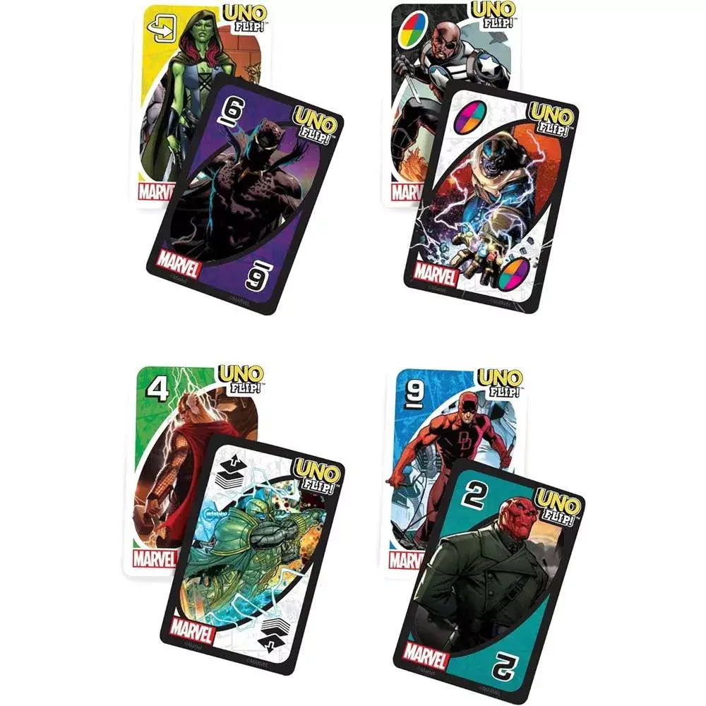 Mattel Games UNO Flip! Marvel Card thumbnail