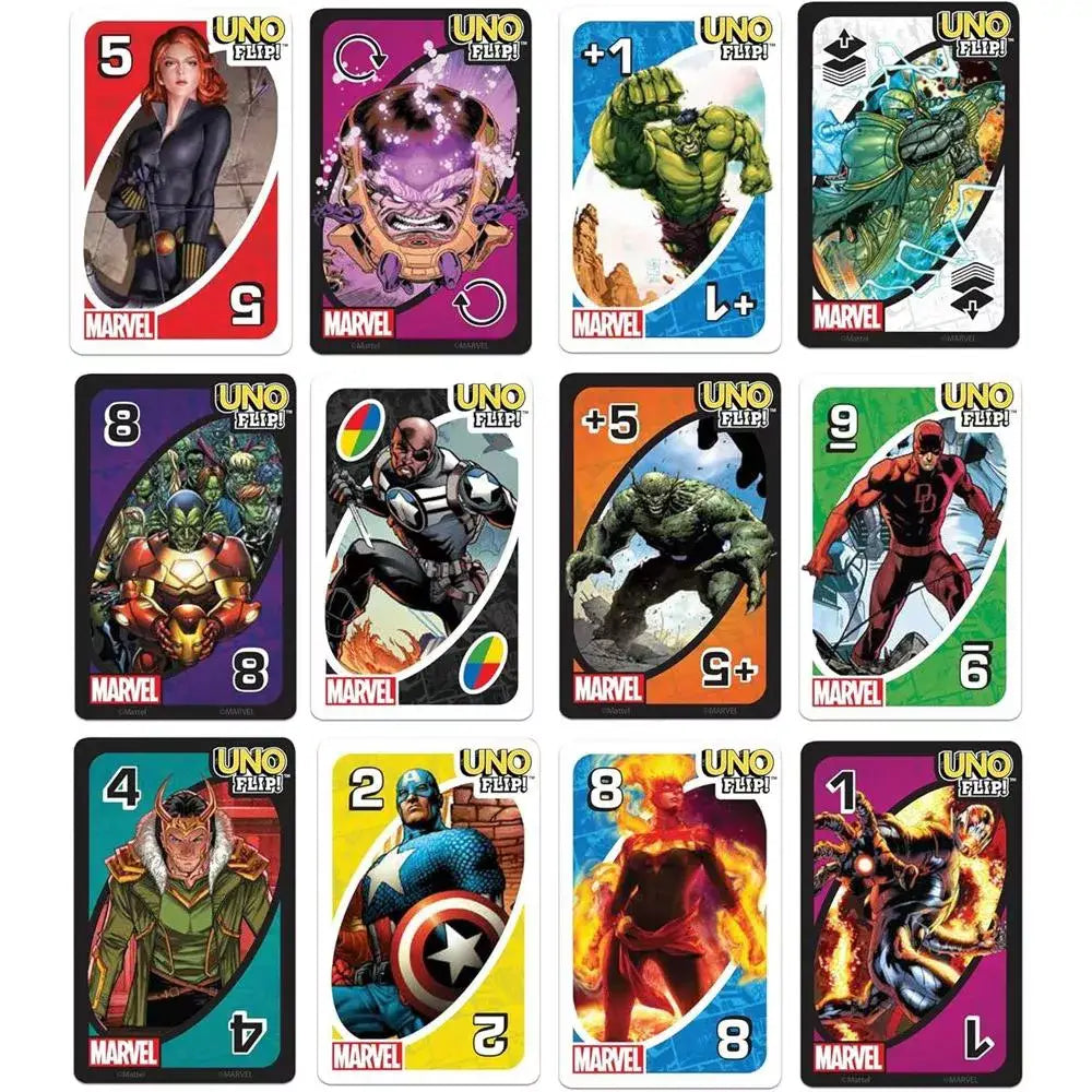 Mattel Games UNO Flip! Marvel Card thumbnail