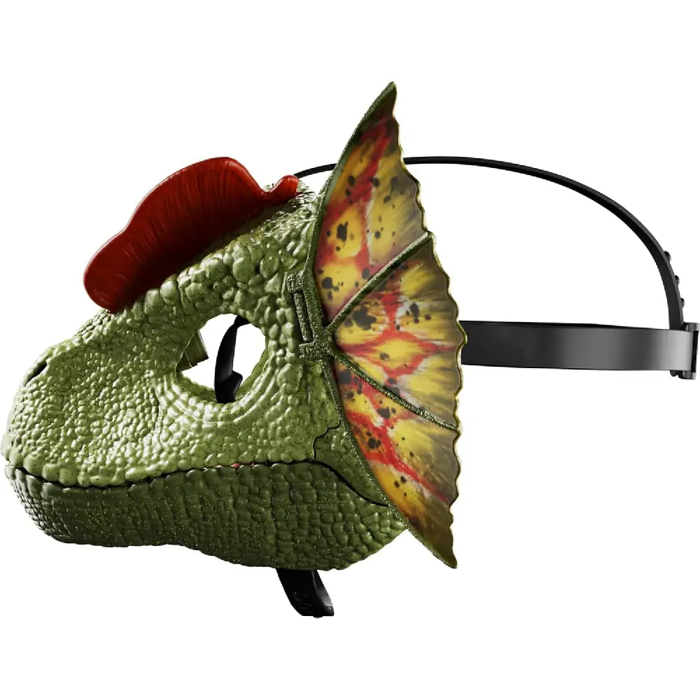 Mattel Jurassic World Role-Play Mask, Dilophosaurus with Venom Launching Water Feature thumbnail