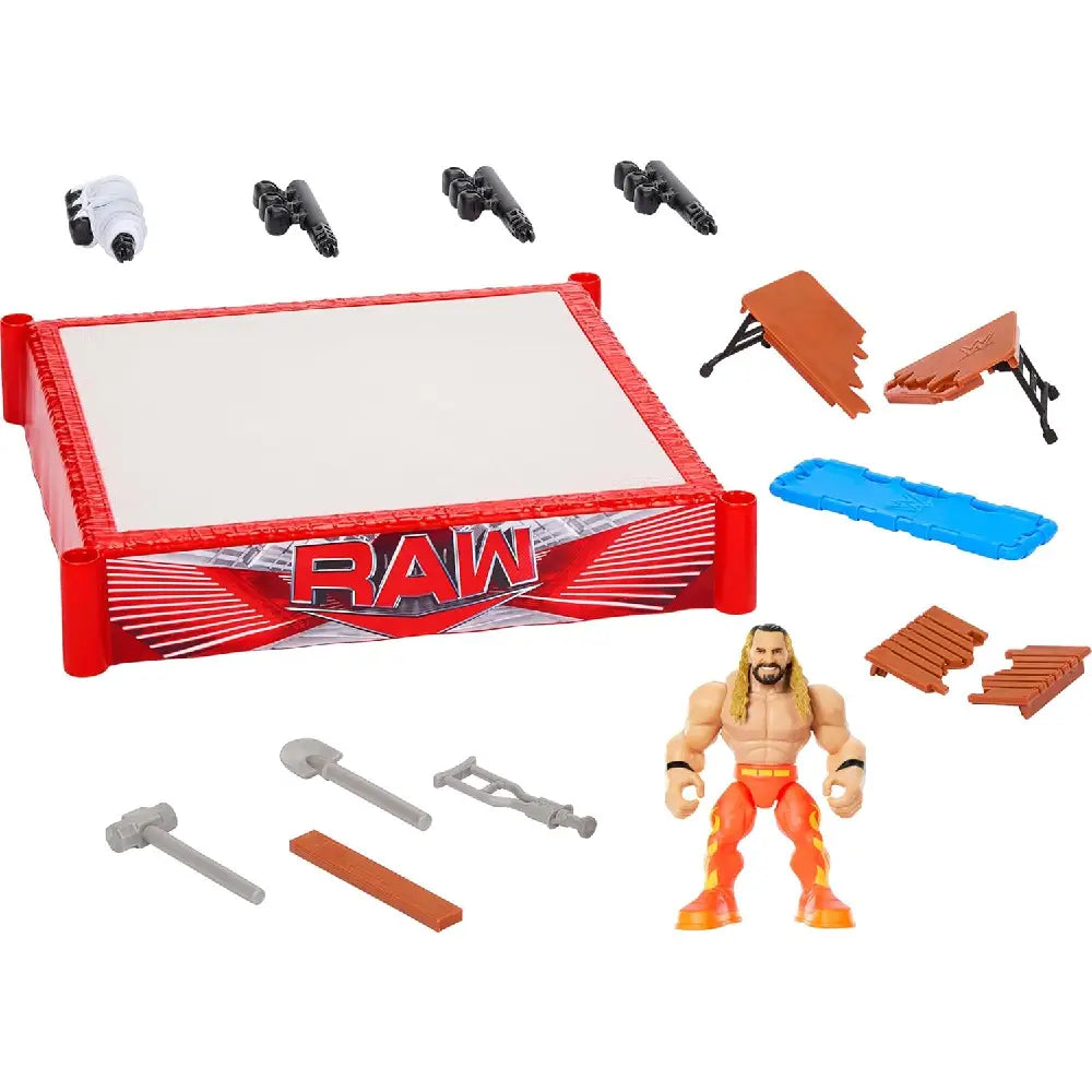 Mattel WWE Knuckle Crunchers Rebound Ring Playset w/ 2.5-inch Seth Rollins Action Figure. Clash and spring into action with the WWE Rebound Ring & Knuckle Crunchers action figure playset! JFK77 thumbnail