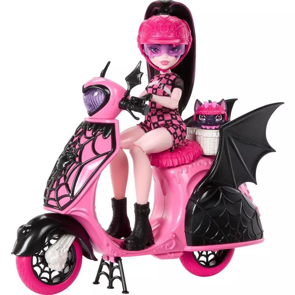 Mattel Monster High Draculaura Vamptastic Scooter Doll & Vehicle Set thumbnail
