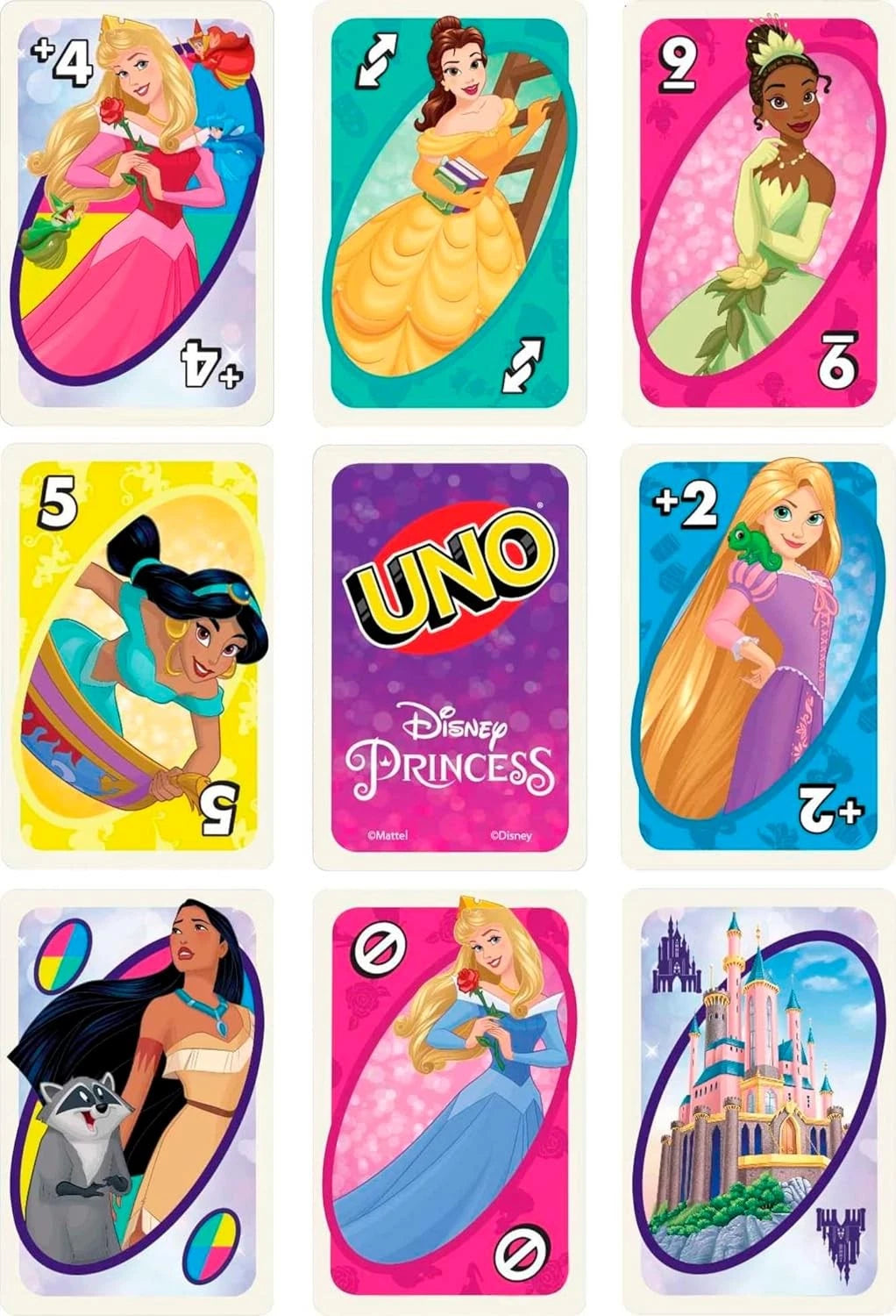 Mattel Card Games - The Classic Game of UNO - Disney Princesses Series Family Game Night thumbnail