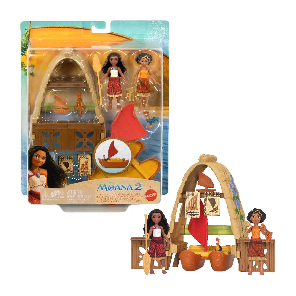 Mattel Disney Moana Moana & Loto’s Workshop Playset JBT52 thumbnail