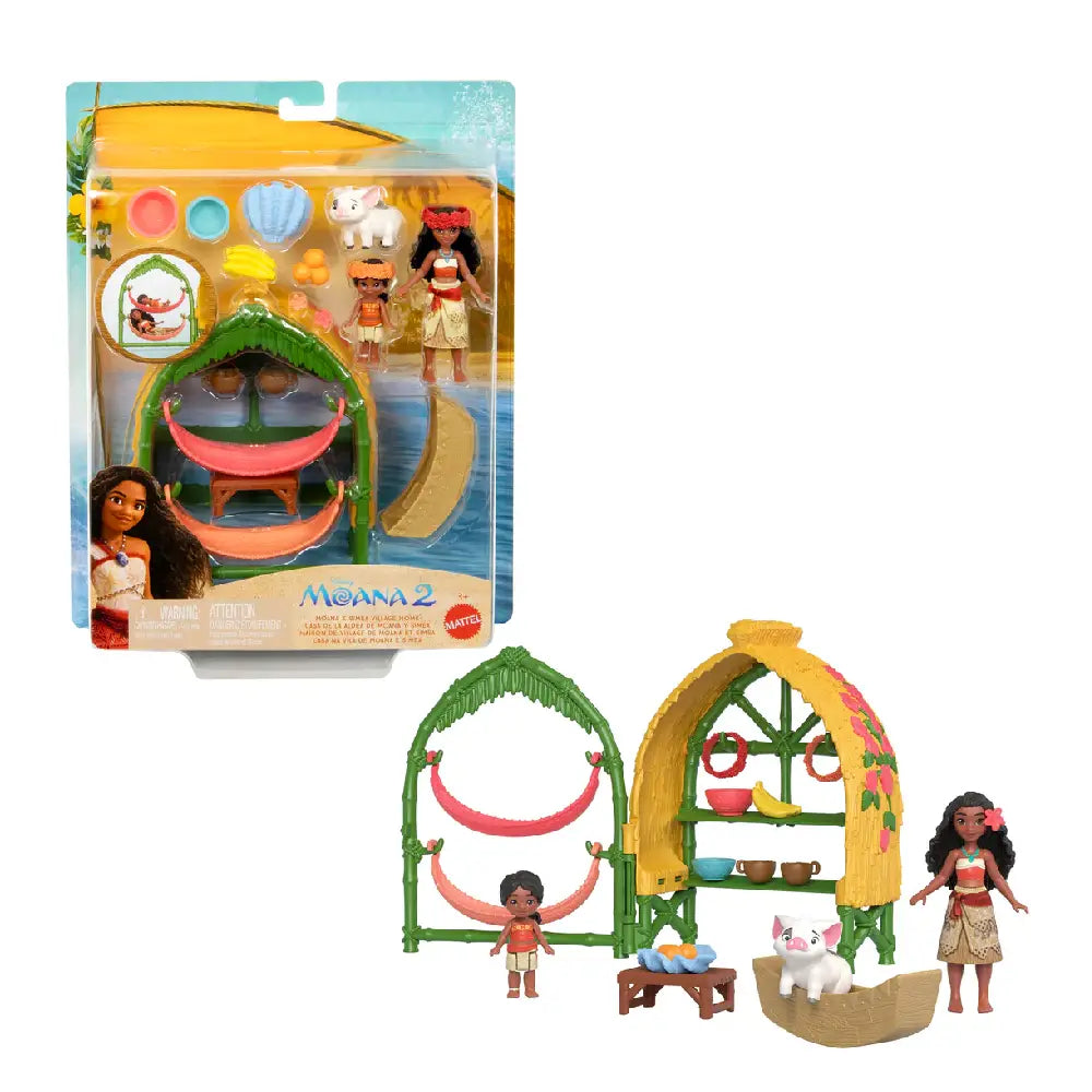Mattel Disney Moana 2 Toys, Moana & Simea Village Home Playset thumbnail
