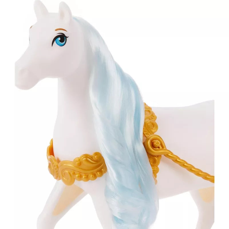 Mattel Disney Princess Cinderella’s Rolling Carriage with Gold Details & White Horse with Brushable Mane & Tail, Inspired by Disney Movie thumbnail