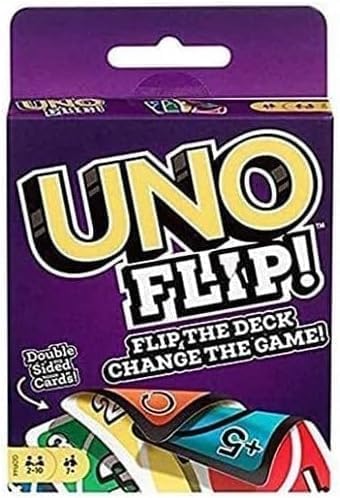 Mattel Flip and DOS Card Game Combo Pack – Family-Friendly Strategy Card Games for Kids & Adults thumbnail