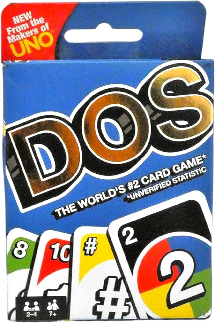 Mattel Flip and DOS Card Game Combo Pack – Family-Friendly Strategy Card Games for Kids & Adults thumbnail