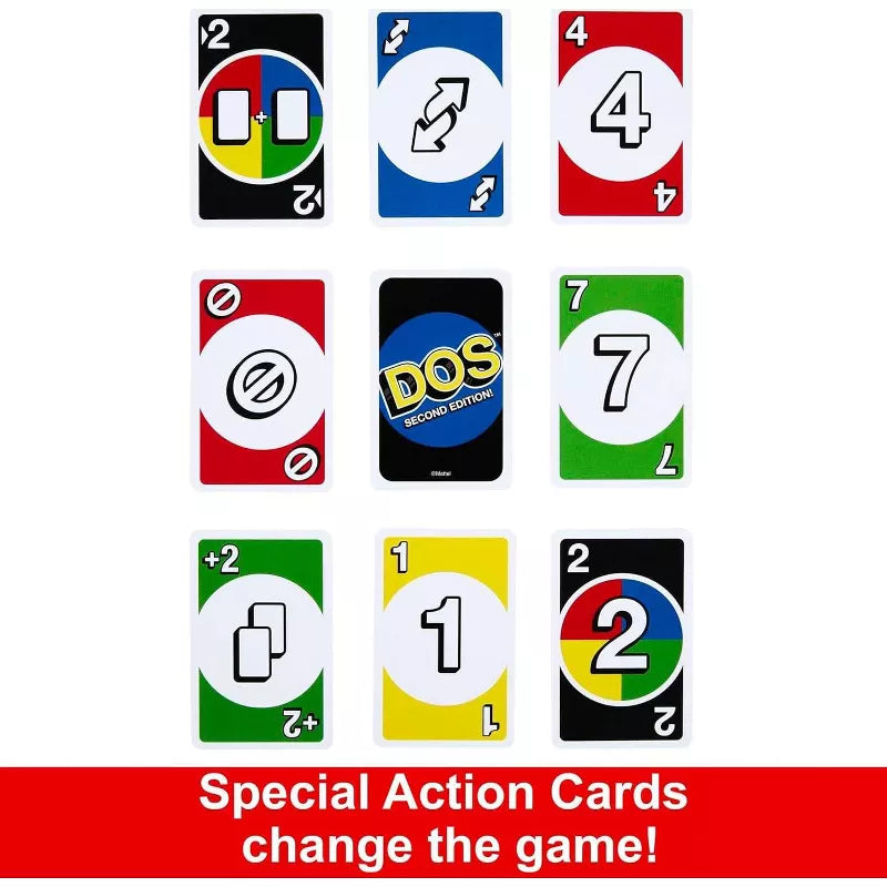 Mattel Games DOS Second Edition Card Game for Family Nights, Game Nights thumbnail