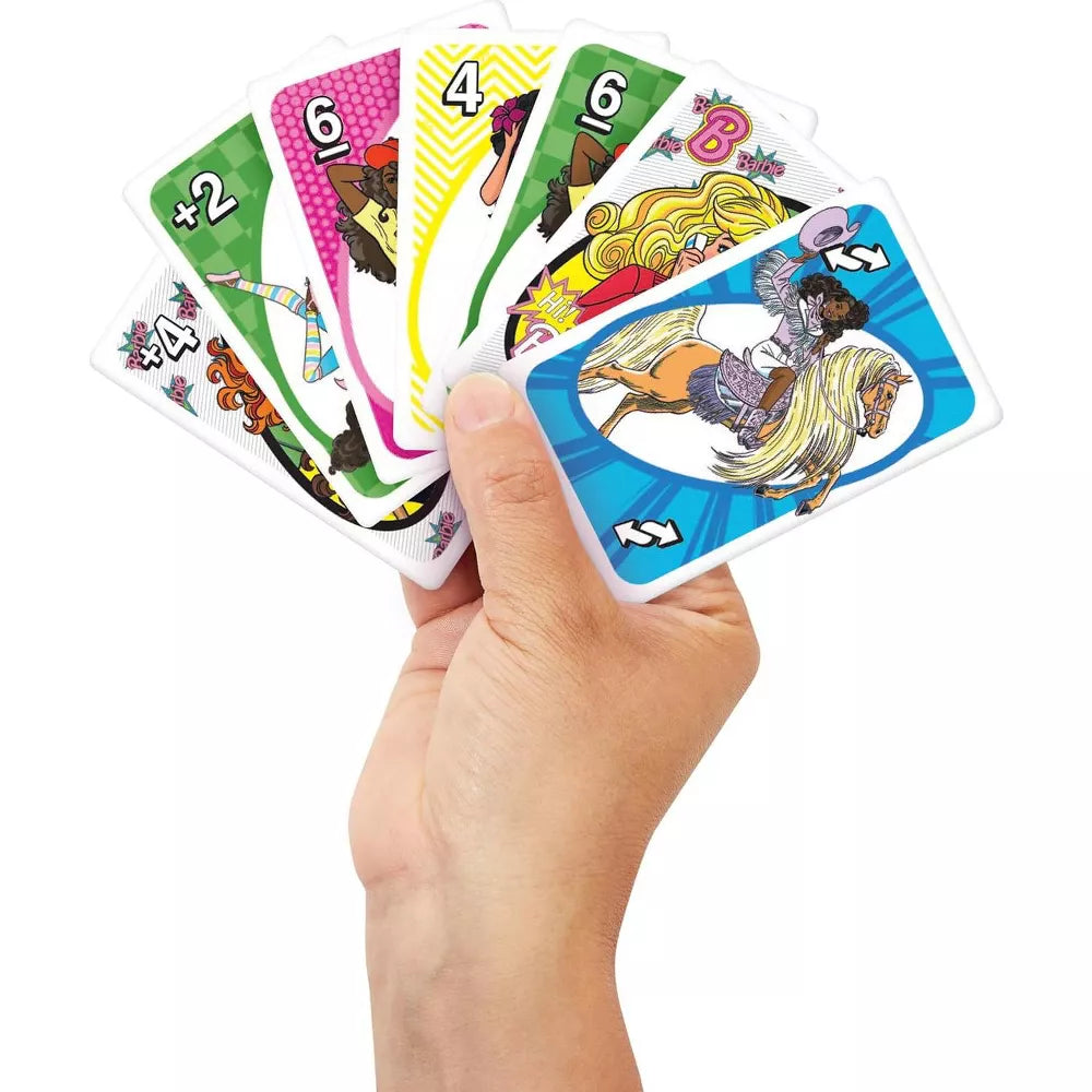 Mattel Games UNO Barbie Card Game for 2–10 Players thumbnail