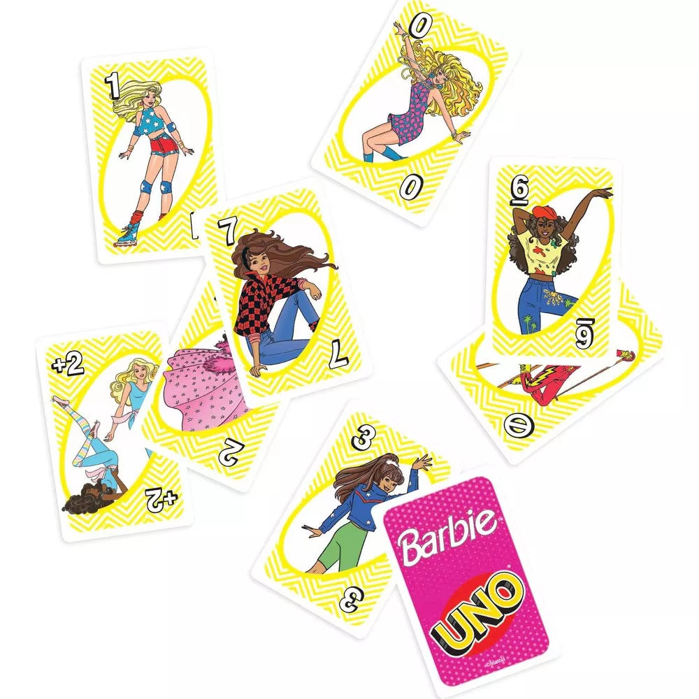 Mattel Games UNO Barbie Card Game for 2–10 Players thumbnail