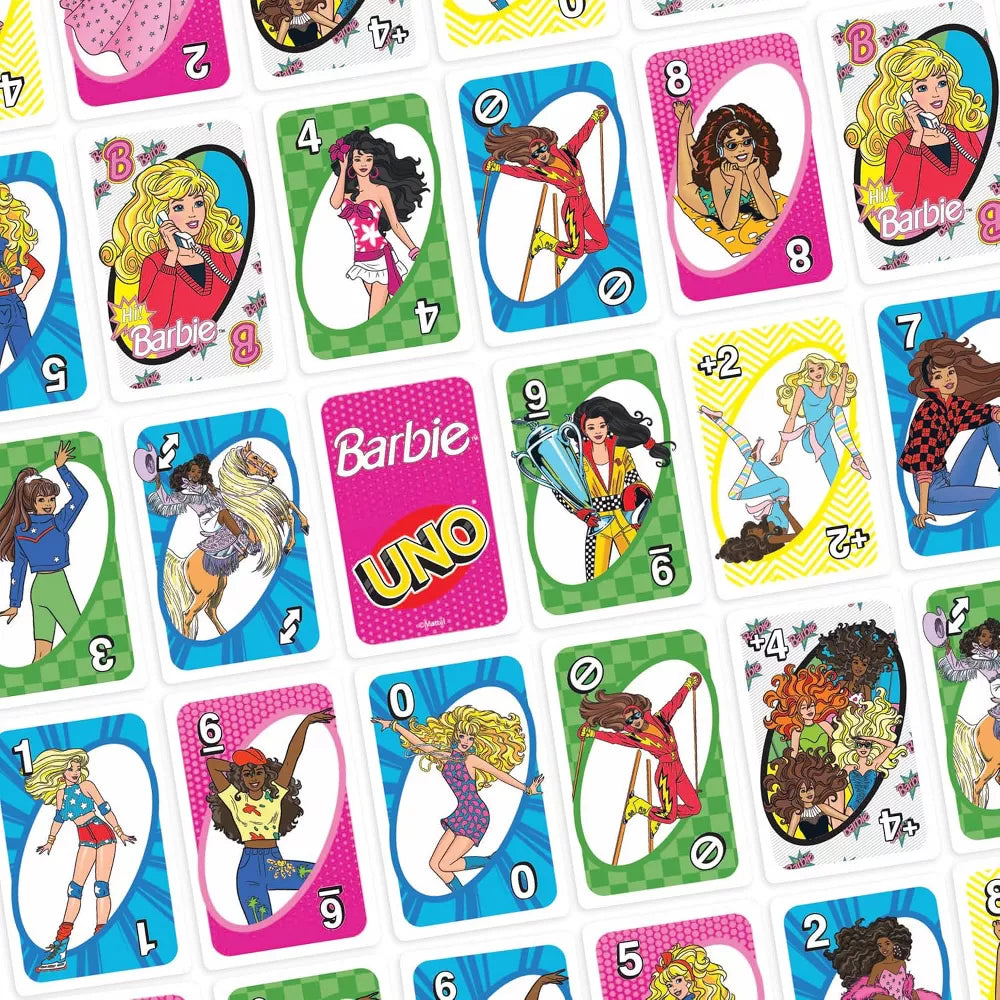 Mattel Games UNO Barbie Card Game for 2–10 Players thumbnail
