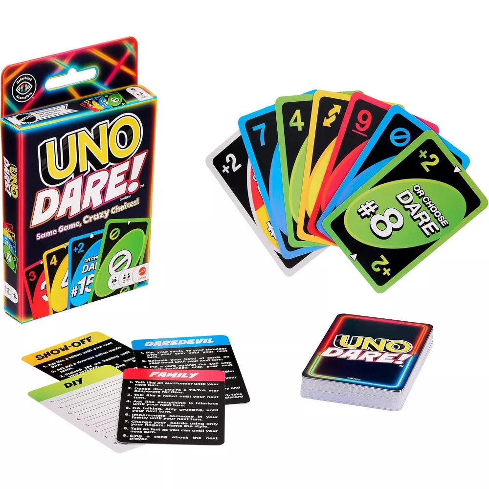 UNO Dare Card Game for Family Game Night 2–10 Players