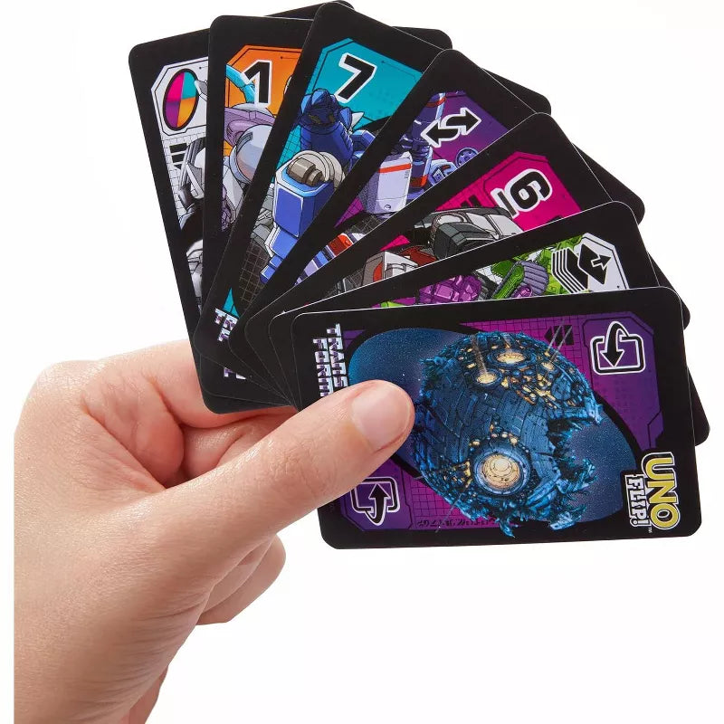 Mattel Games UNO Flip Transformers Card Game for Family Game Night 2 - 10 Players thumbnail