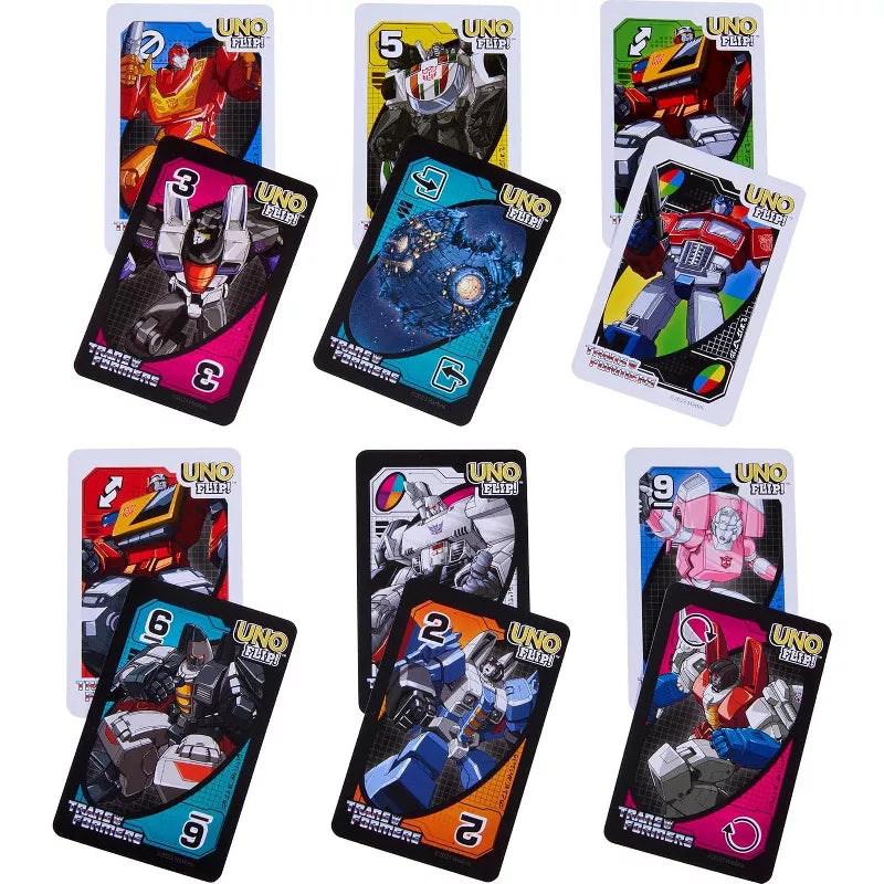 Mattel Games UNO Flip Transformers Card Game for Family Game Night 2 - 10 Players thumbnail