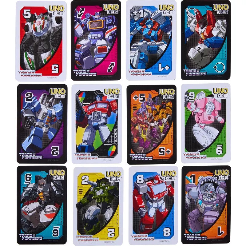 Mattel Games UNO Flip Transformers Card Game for Family Game Night 2 - 10 Players thumbnail