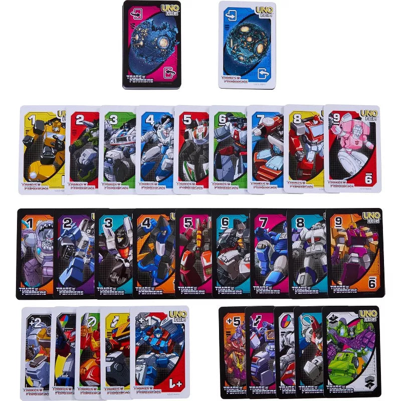 Mattel Games UNO Flip Transformers Card Game for Family Game Night 2 - 10 Players thumbnail