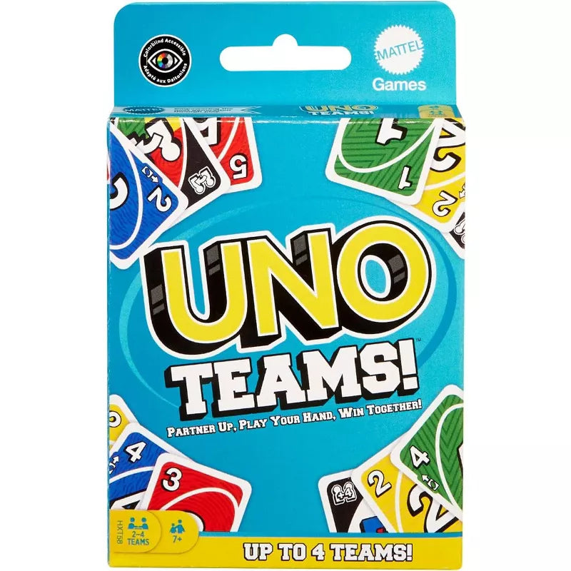 Mattel Games UNO Teams Card Game for Family Nights, Game Nights