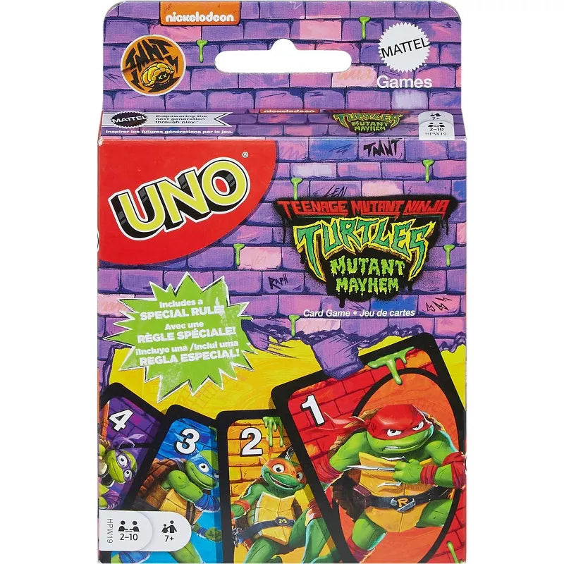 Mattel Games UNO Teenage Mutant Ninja Turtles Mutant Mayhem Card Game for Family Night