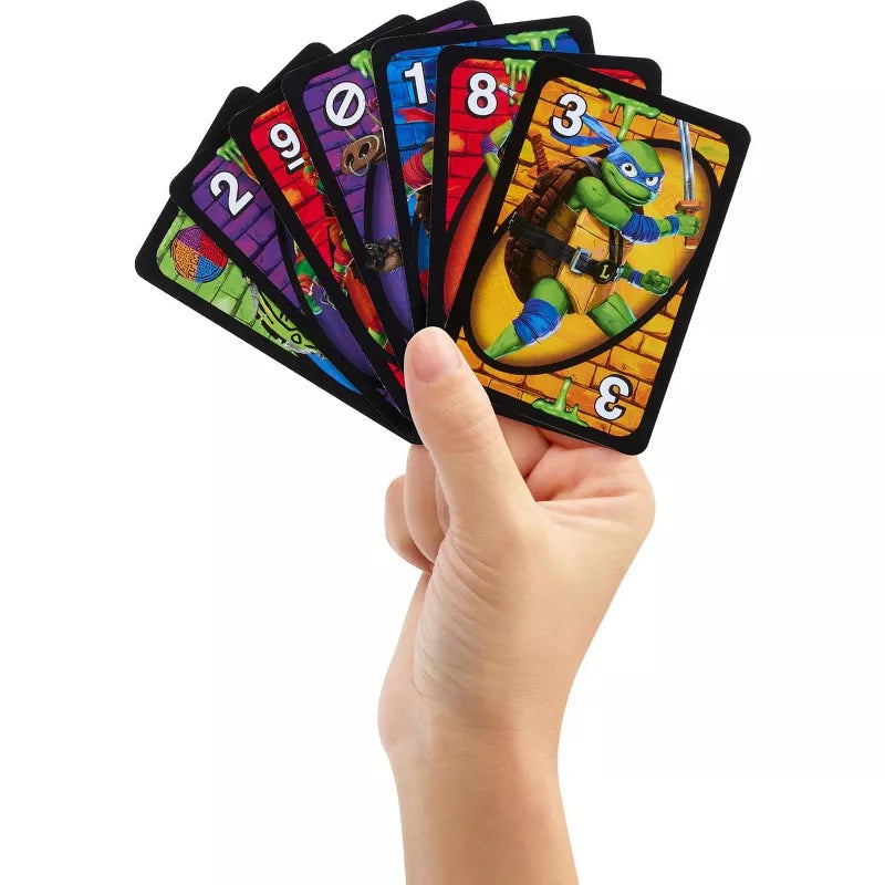 Mattel Games UNO Teenage Mutant Ninja Turtles Mutant Mayhem Card Game for Family Night thumbnail