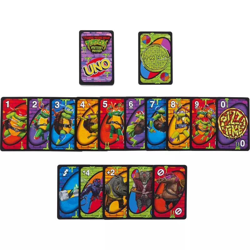 Mattel Games UNO Teenage Mutant Ninja Turtles Mutant Mayhem Card Game for Family Night thumbnail