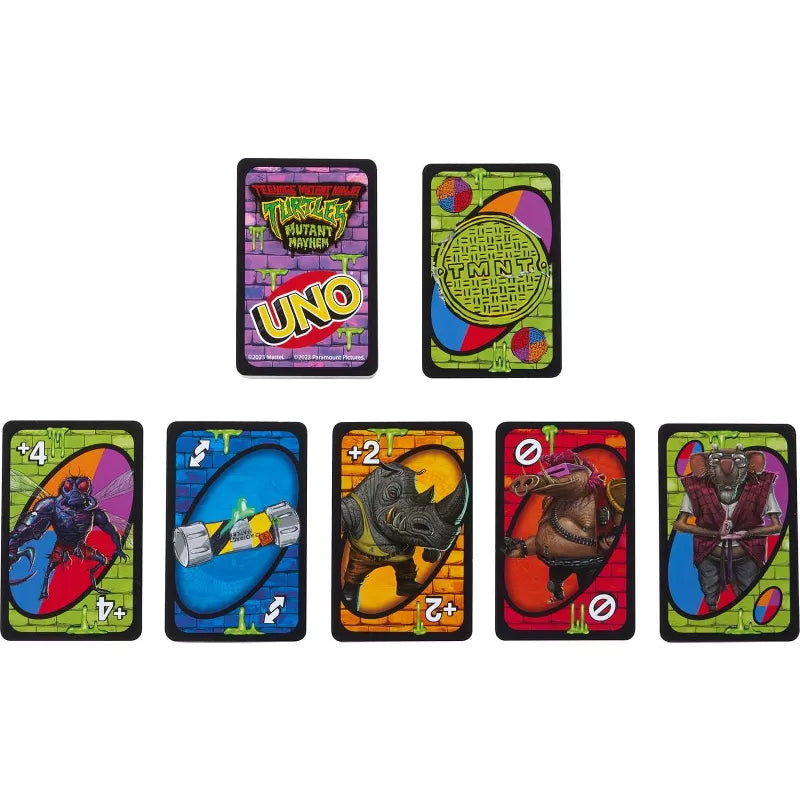 Mattel Games UNO Teenage Mutant Ninja Turtles Mutant Mayhem Card Game for Family Night thumbnail