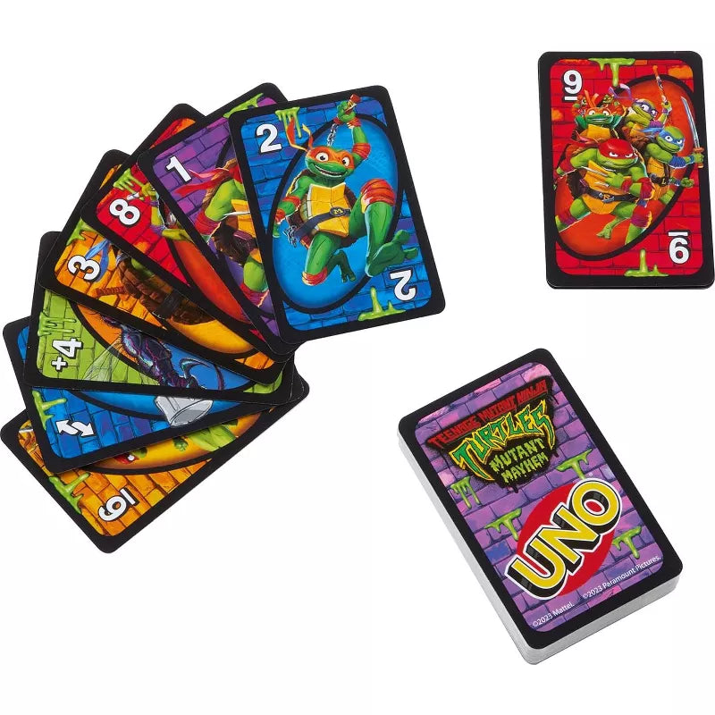 Mattel Games UNO Teenage Mutant Ninja Turtles Mutant Mayhem Card Game for Family Night thumbnail