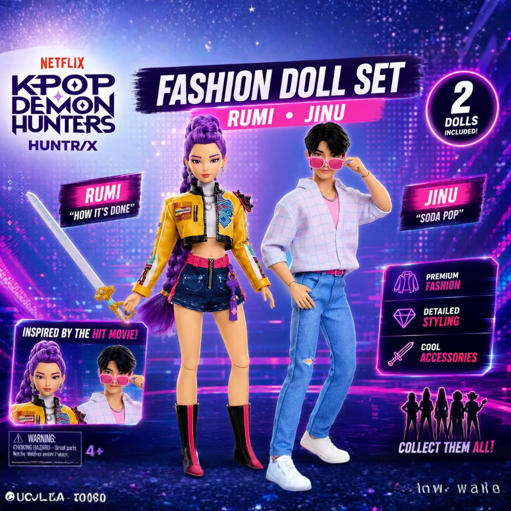 Mattel KPop Demon Hunters Rumi & Jinu Fashion Dolls 2-Pack thumbnail
