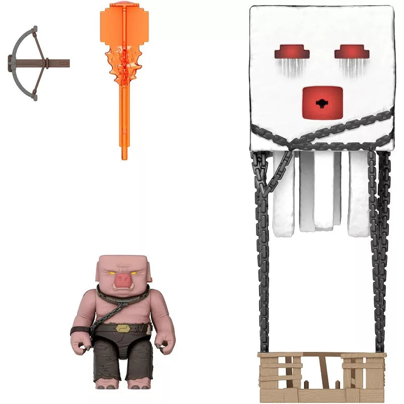 Minecraft Blast Attack Ghast Action Figure Set with Exclusive Accessories, Fully Poseable Figures and Movie-Inspired Design for Kids, Collectors, and Adventure Play thumbnail
