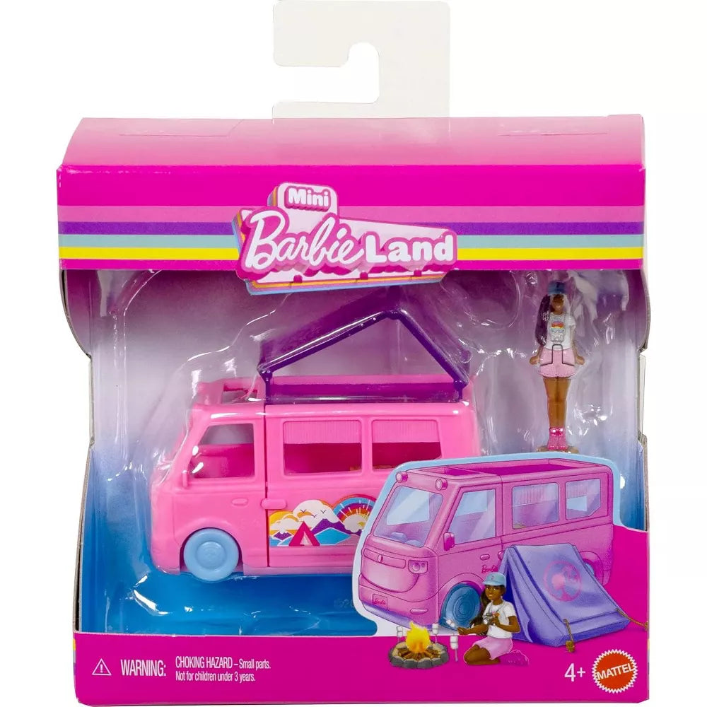 Mini Barbie Land Camper Van & Tent Camping Playset with 1.5-Inch Doll thumbnail