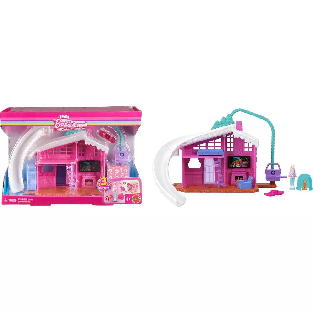 Mini BarbieLand Playset 4-Pack Bundle by Mattel, Includes Mini Barbie Houses & Rooms with 1.5-Inch Mini Barbie Dolls and Themed Accessories thumbnail