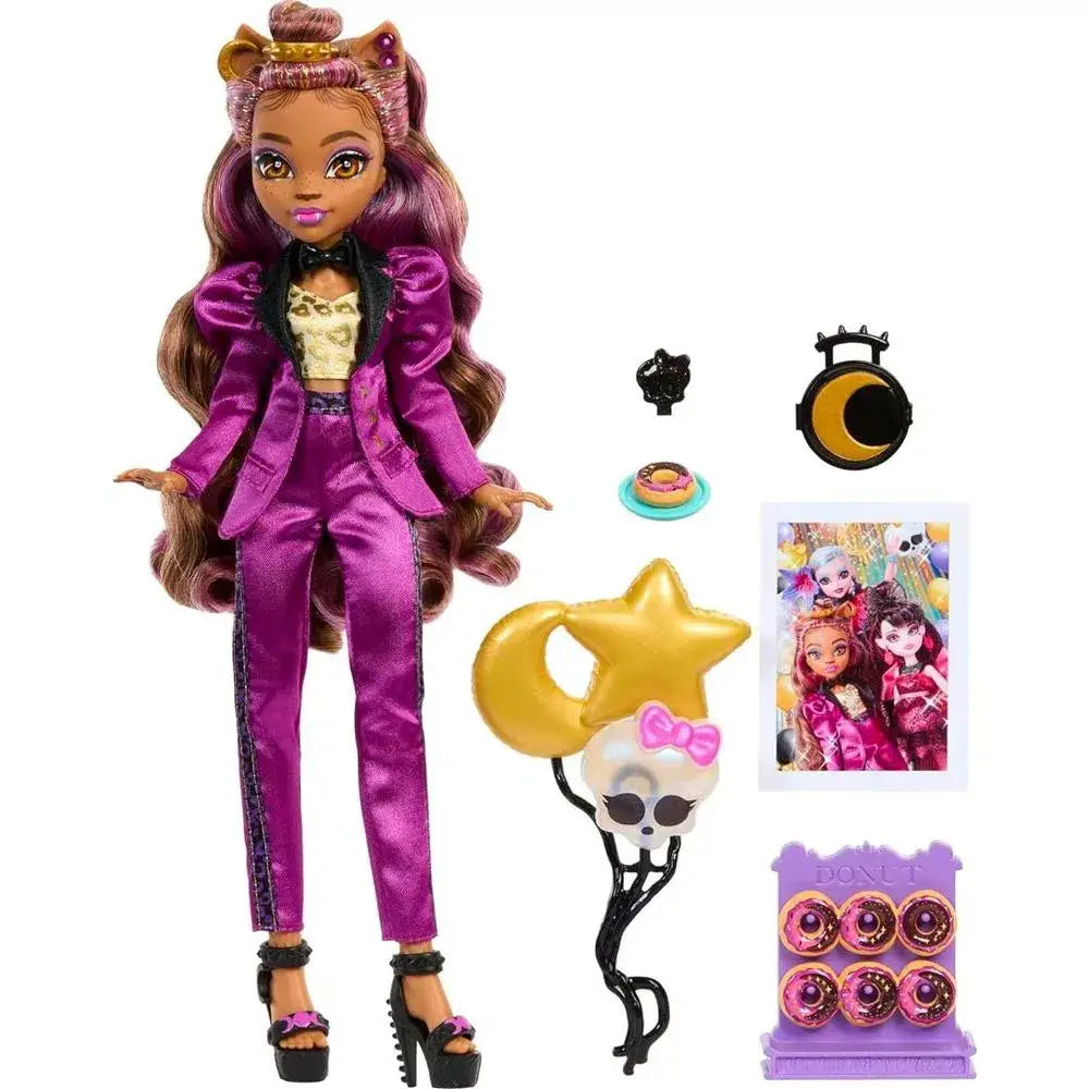 Monster High Clawdeen Wolf Doll in Monster Ball Party Dress HNF69 thumbnail