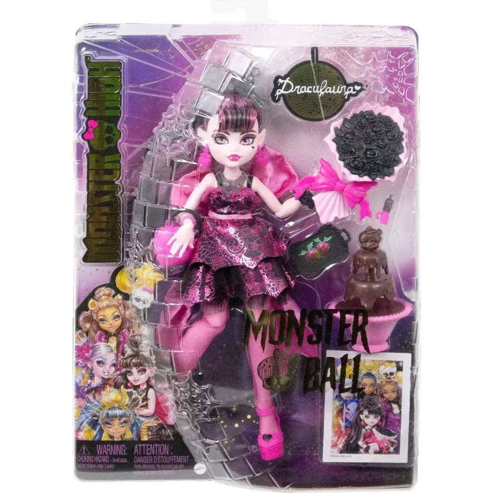 Monster High Draculaura Doll in Monster Ball Party Dress HNF68 thumbnail