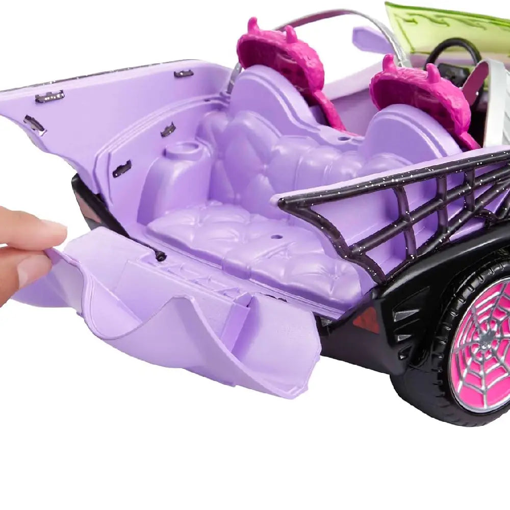 Monster High Toy Car Ghoul Mobile with Pet and Cooler HHK63 thumbnail