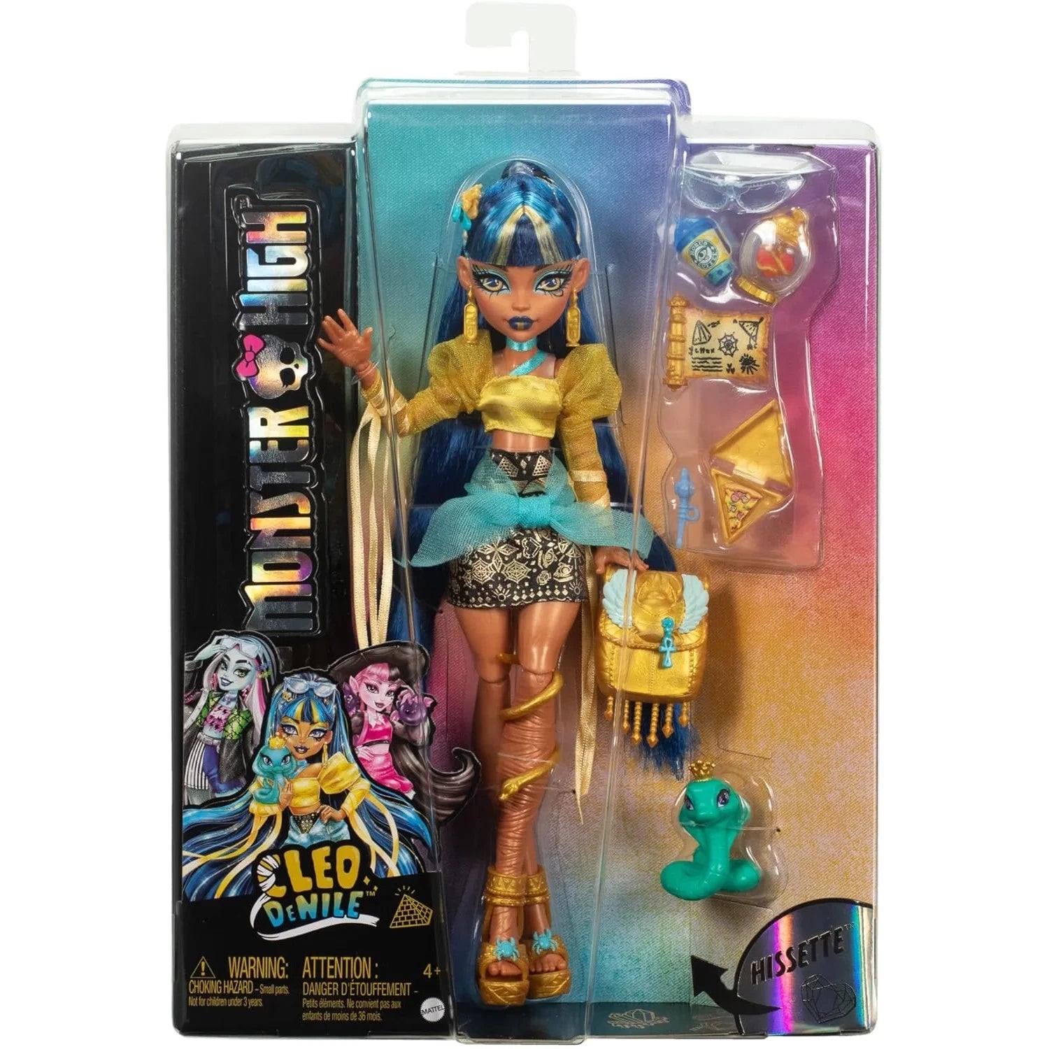 Monster High Cleo De Nile Fashion Doll With Pet Hissette & Accessories