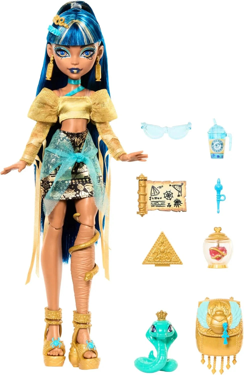Monster High Cleo De Nile Fashion Doll With Pet Hissette & Accessories thumbnail
