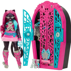 Monster High Skulltimate Secrets Hauntlywood Mysteries Doll, Catty Noir with 19+ Surprises