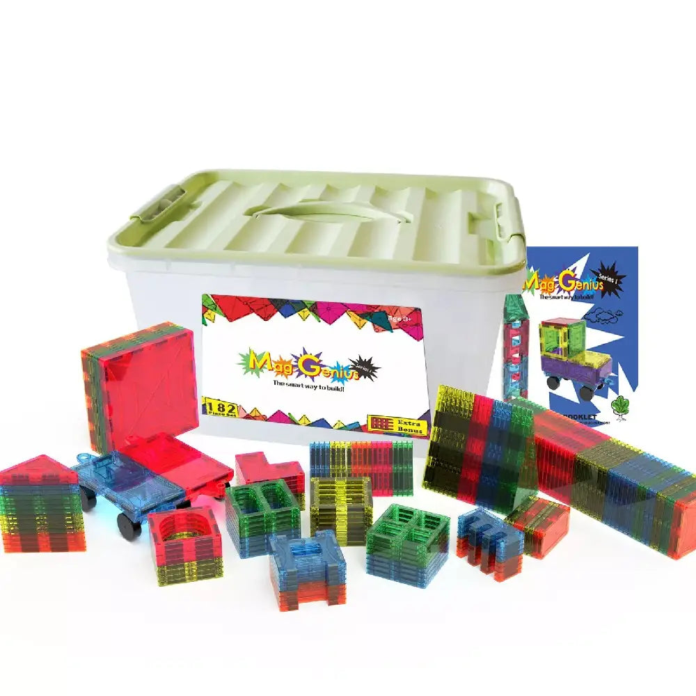 NEW 2020 Mag-Genius Magnetic Block Set 182 PCS thumbnail