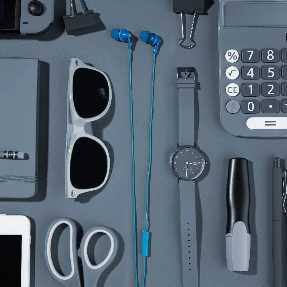 PANASONIC ErgoFit Earbud Headphones with Microphone RP-TCM125-A BLUE thumbnail