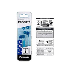 PANASONIC ErgoFit Earbud Headphones with Microphone RP-TCM125-A BLUE